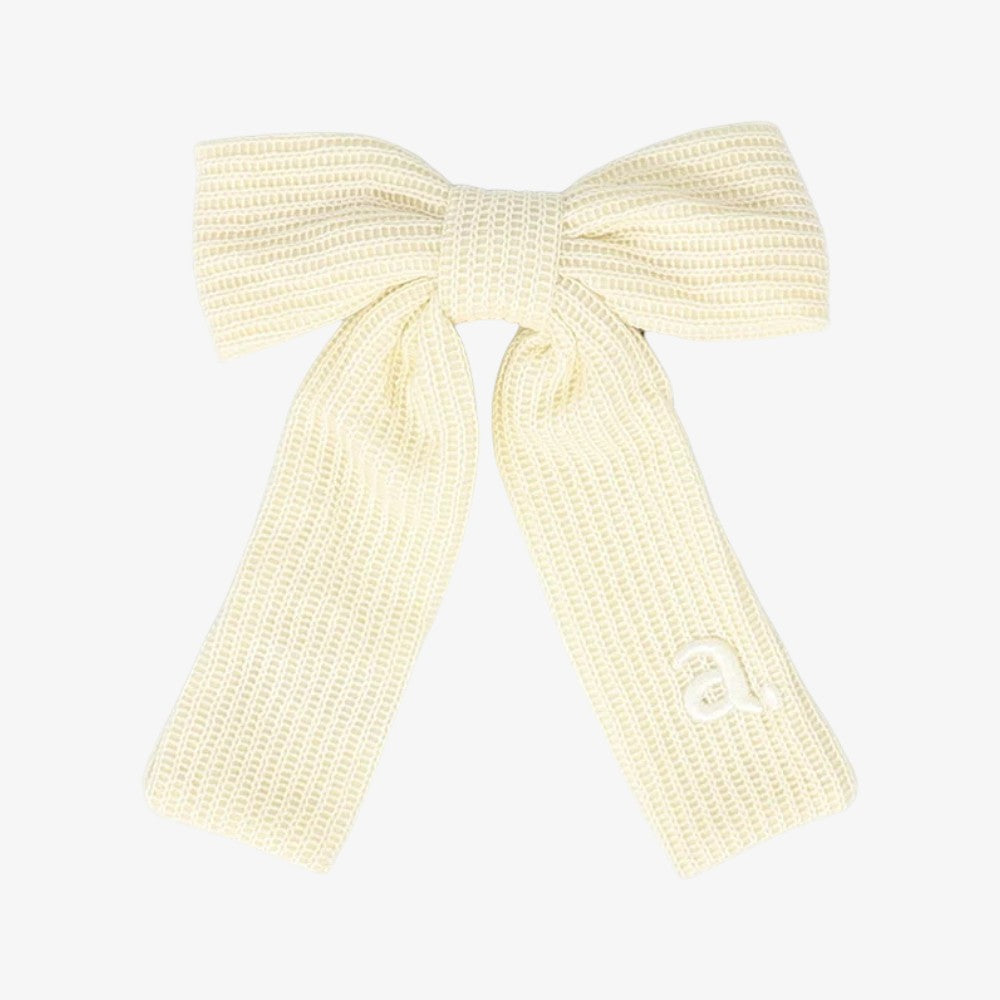 Knit Bow - Cream