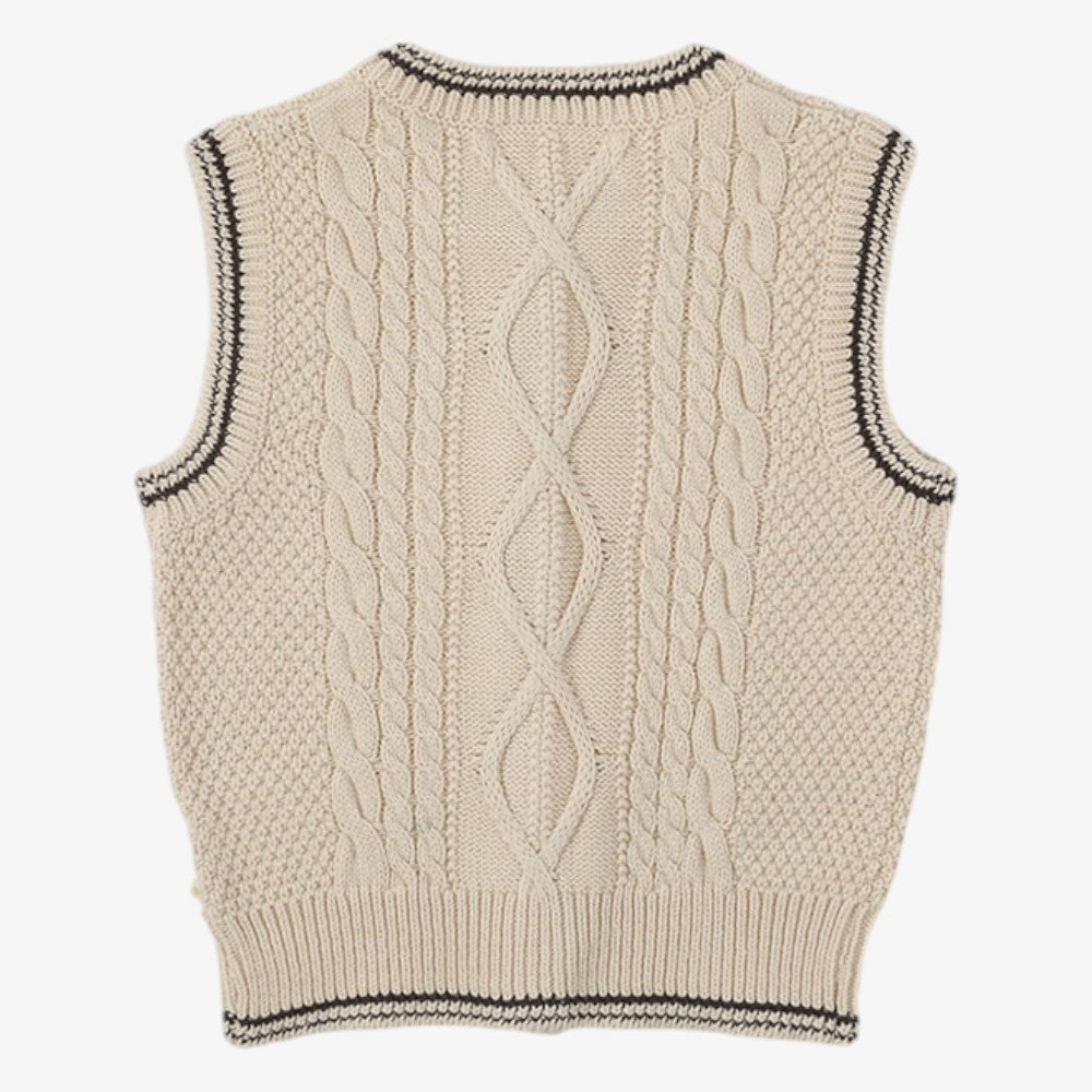 Tyrol Cable Vest - Light Beige