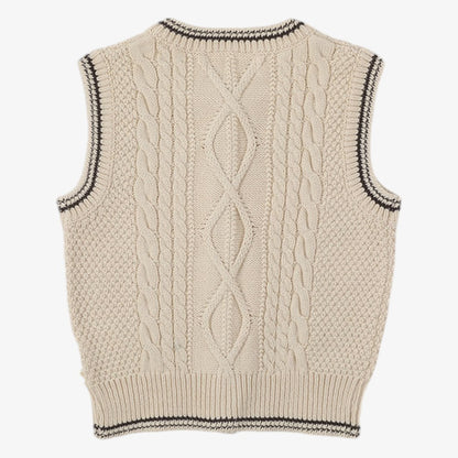 Tyrol Cable Vest - Light Beige