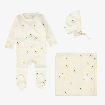 Printed Fruit Take Home Sets - Ivory-lemon