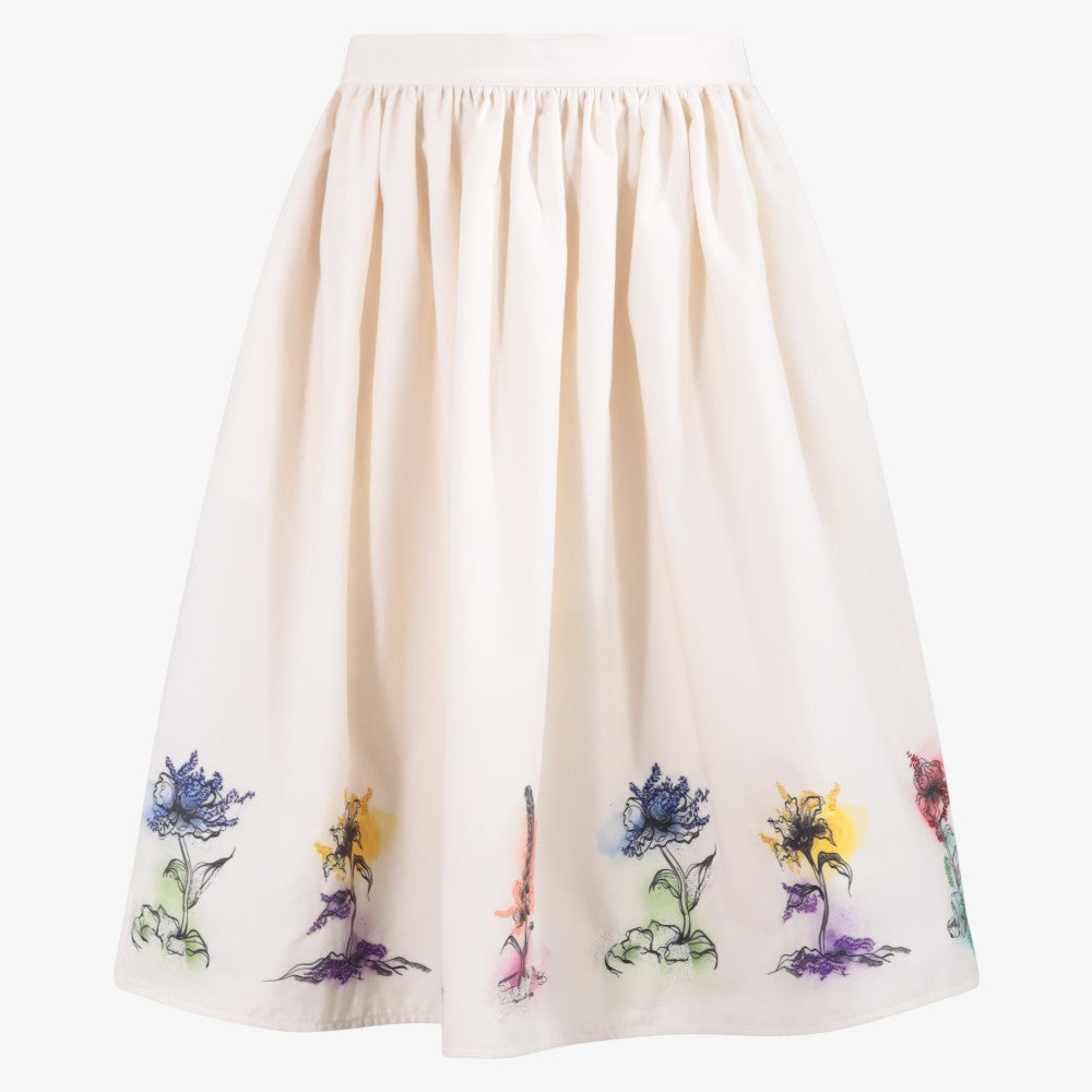 Gathered Skirt - White