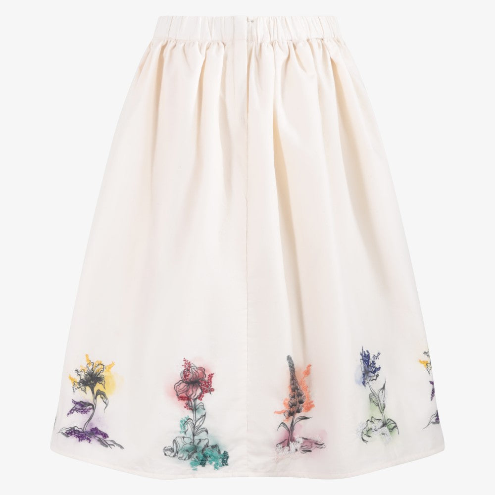 Gathered Skirt - White