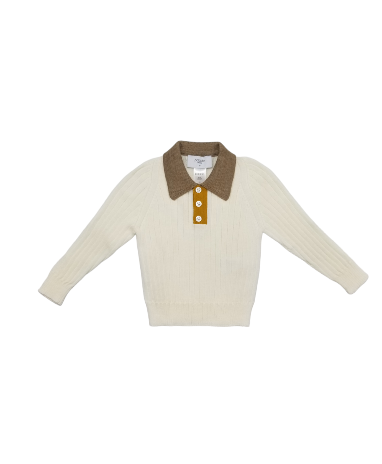 Paade Mode Wool Seamless Knit Poloshirt - White