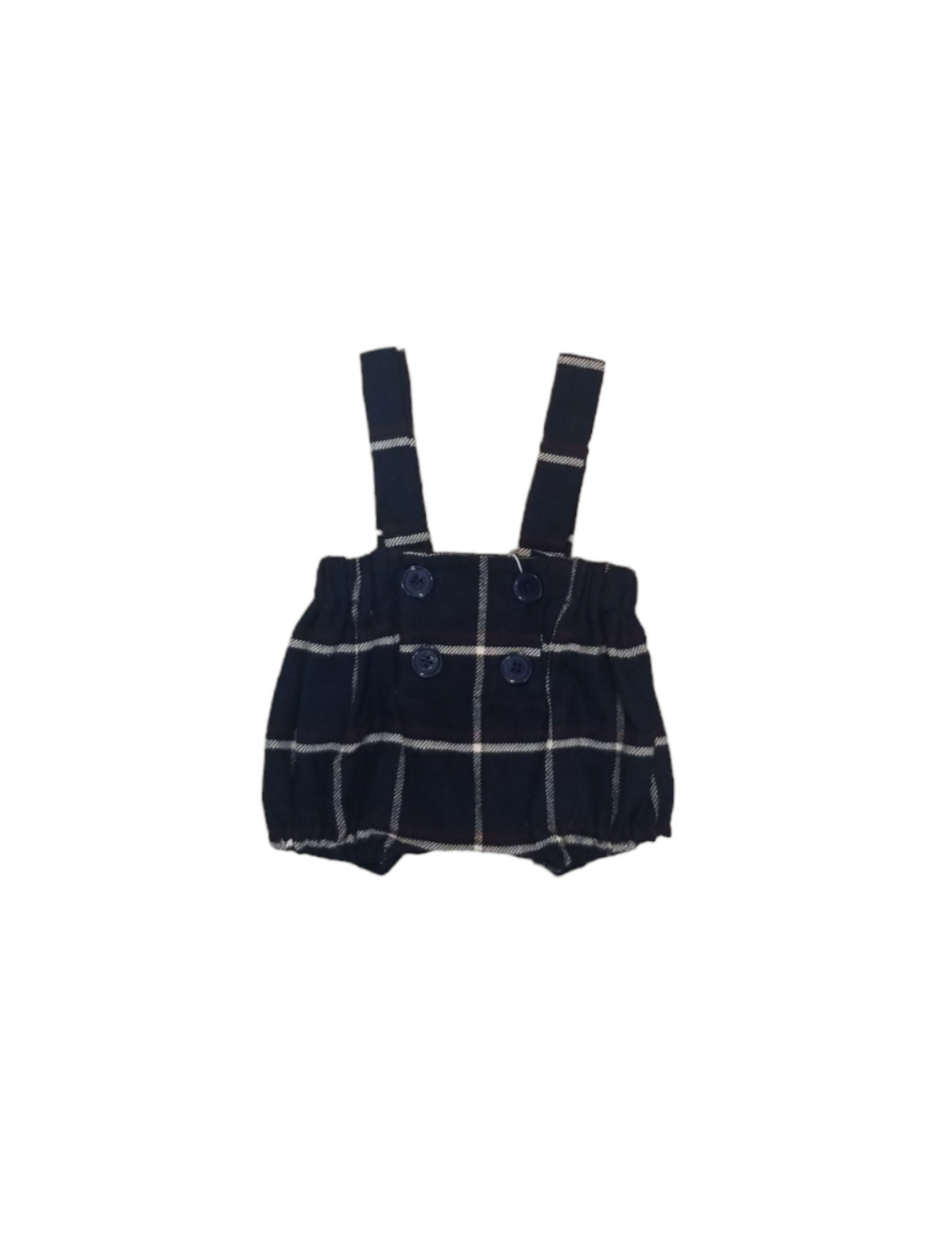 Pernille Joelle Bloomers With Suspenders - Blue/plaid