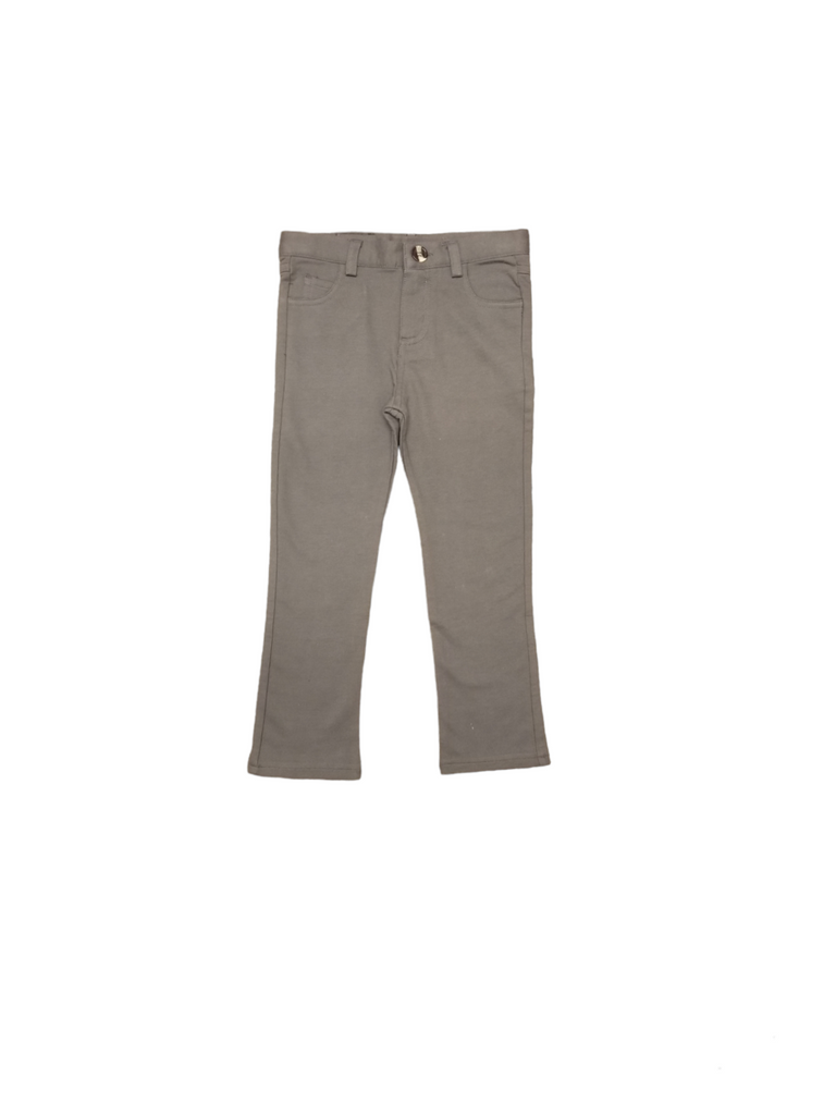 Crew Kids Slim Knit Pants - Solid Grey