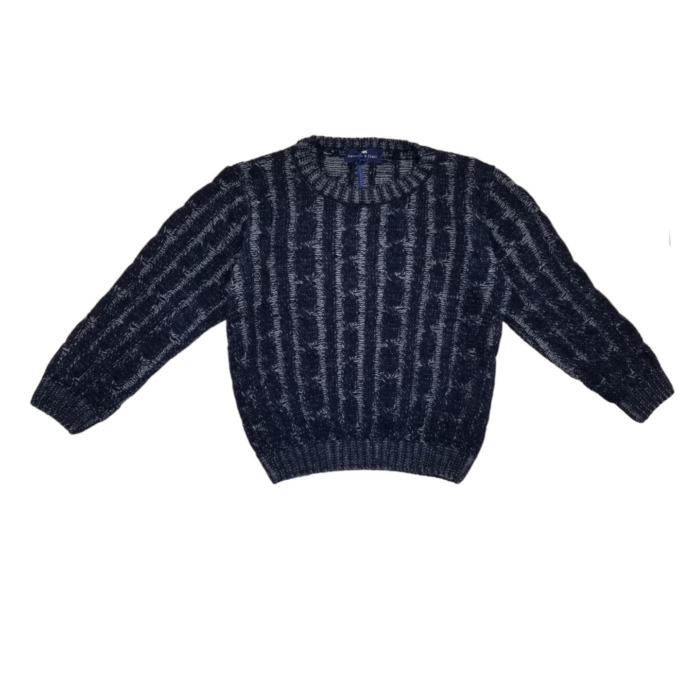 Manuelle Frank Crew Neck Sweater - Blue/grey