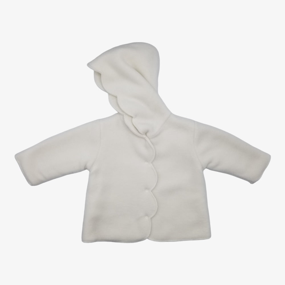 La Mascot Wrap Fleece Jacket With Bonnet - Ivory