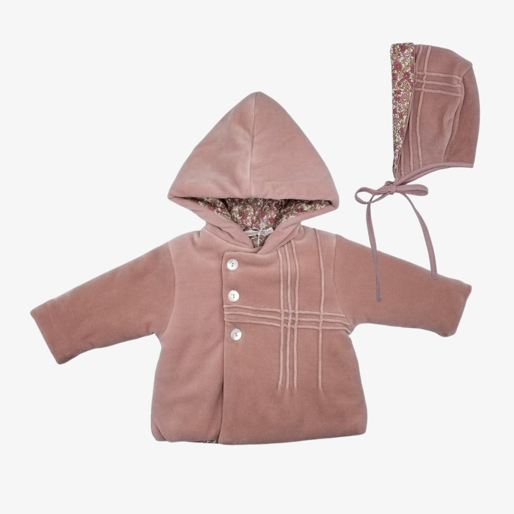 La Mascot Wrap Jacket With Bonnet - Pink Floral