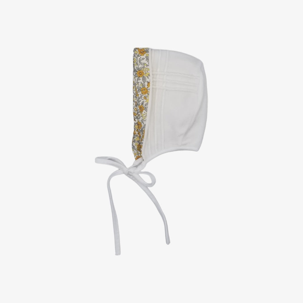 La Mascot Wrap Jacket With Bonnet - Ivory-grey Floral