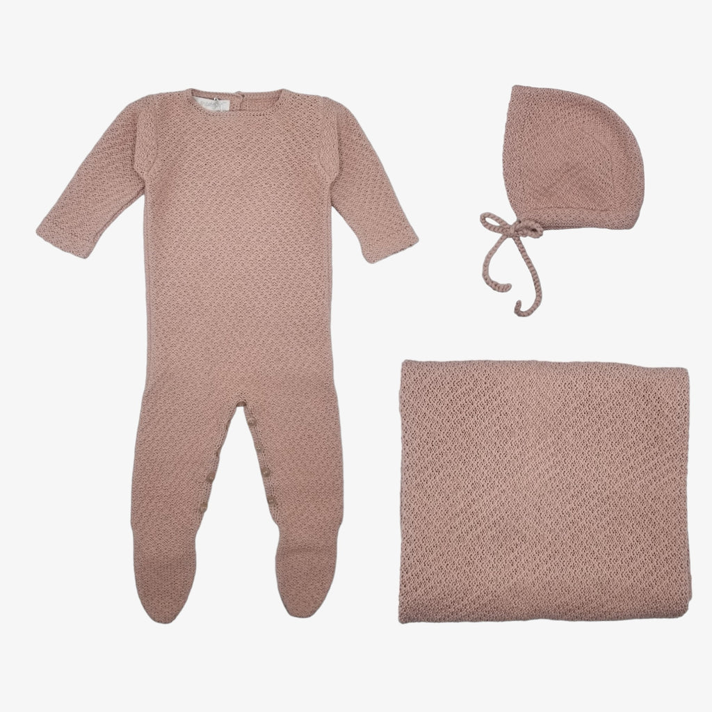 Chant De Joie Knitted Take Me Home Set - Pink
