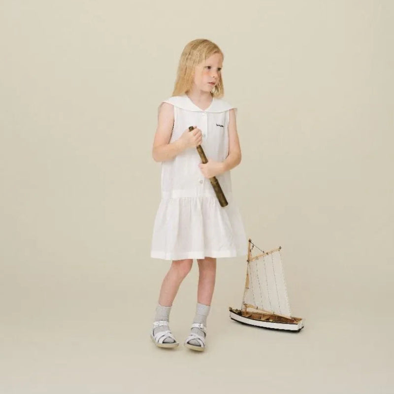 Marine Linen Dress - Ivory