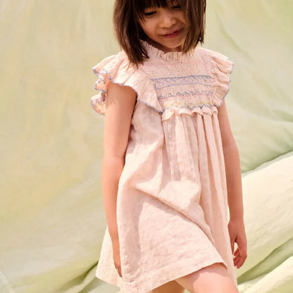 Smocked Dress - Cream