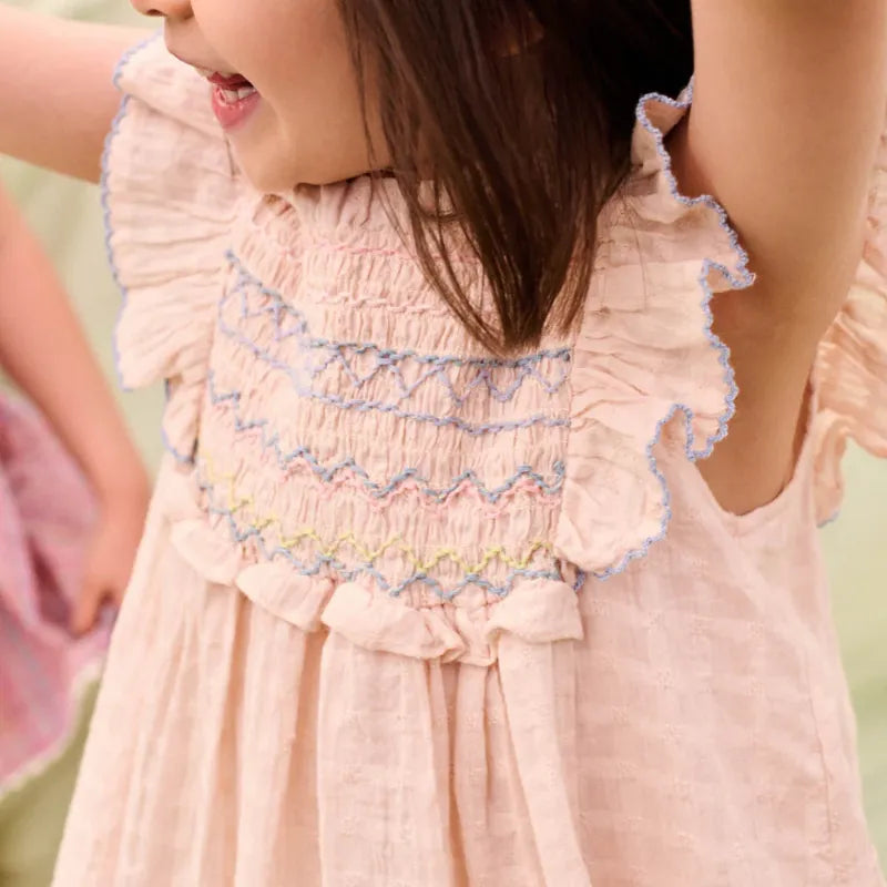 Smocked Dress - Cream
