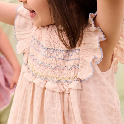 Smocked Dress - Cream