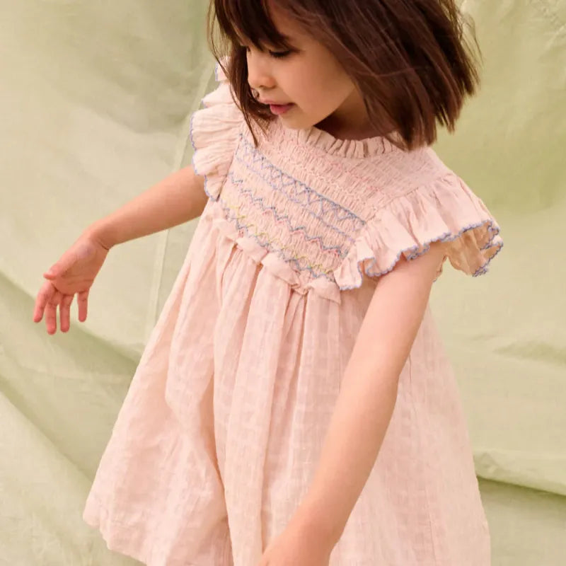 Smocked Dress - Cream