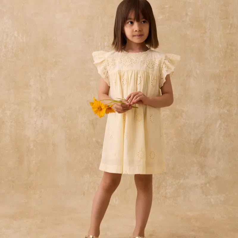 Eyelet Dress - Yellow
