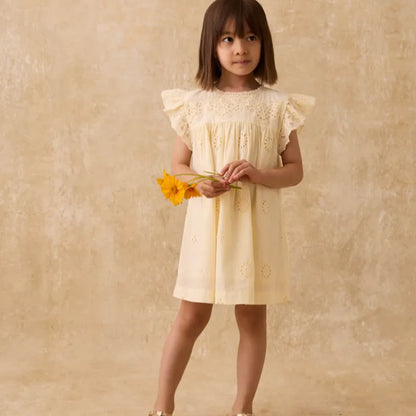 Eyelet Dress - Yellow