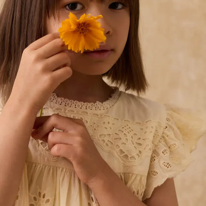 Eyelet Dress - Yellow