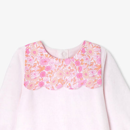 Lalie Footie - Powder Rose