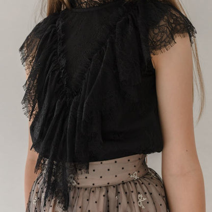French Lace Top - Black