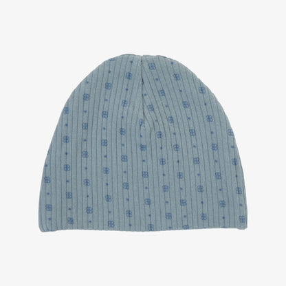 Printed Ribbed Beanie - Pale Blue