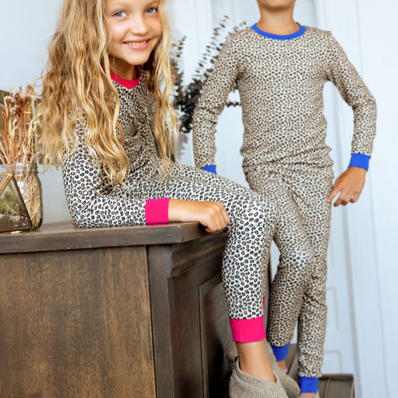 Leopard Loungewear Set - Blue