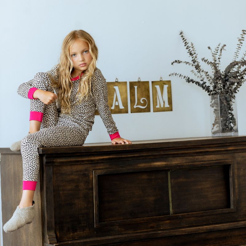 Leopard Loungewear Set - Pink