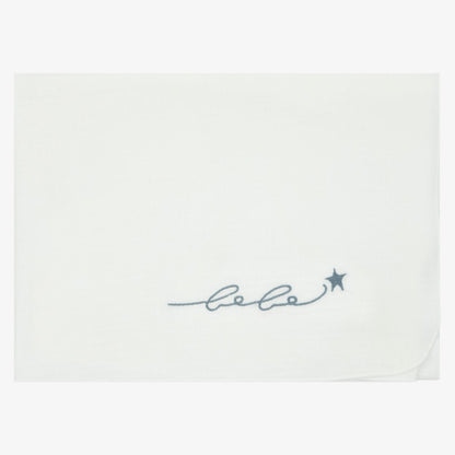Muslin Patch Take Me Set - Ivory&amp;blue