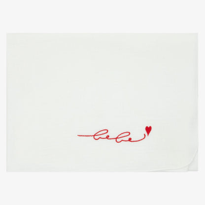 Muslin Patch Take Me Set - Ivory&amp;red