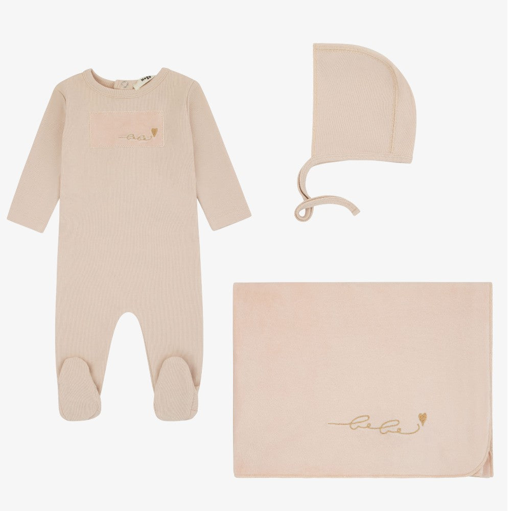 Velour Patch Take Me Home Set - Pink