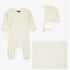 Velour Wrap Take Me Home Set - Ivory&blue