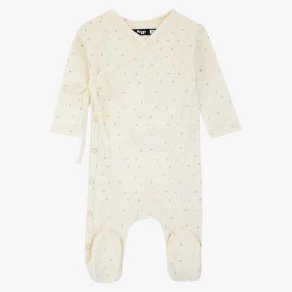 Velour Wrap Take Me Home Set - Ivory&amp;blue