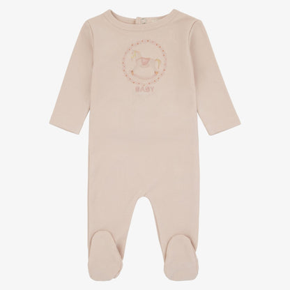 Rocking Horse Footie - Pink