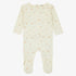 Ribbed Floral Footie - Pink