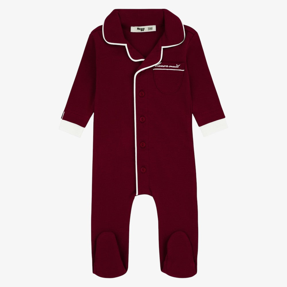 Layer Footie - Burgundy