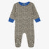 Leopard Footie - Blue