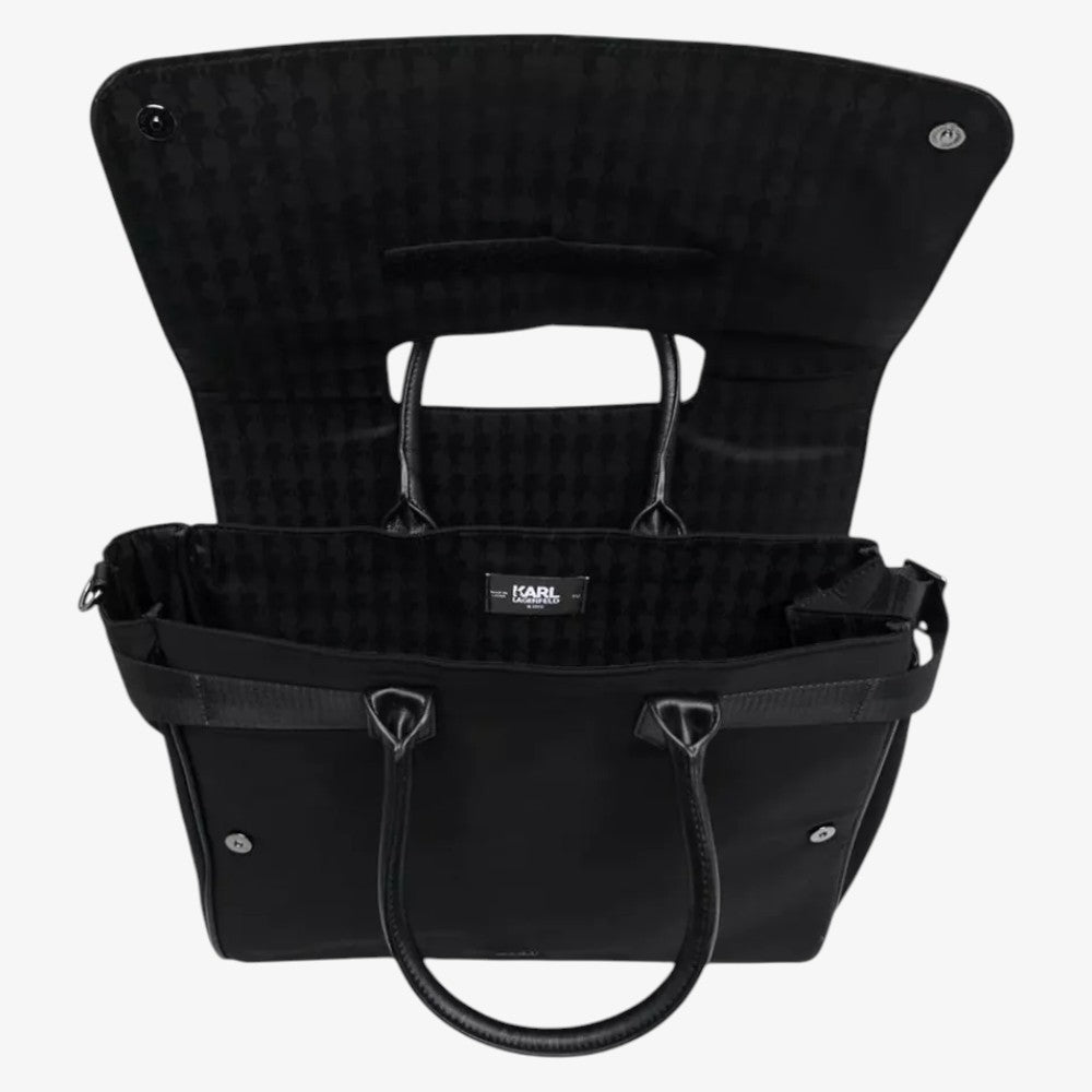 Logo Diaper Bag With Mat - Black