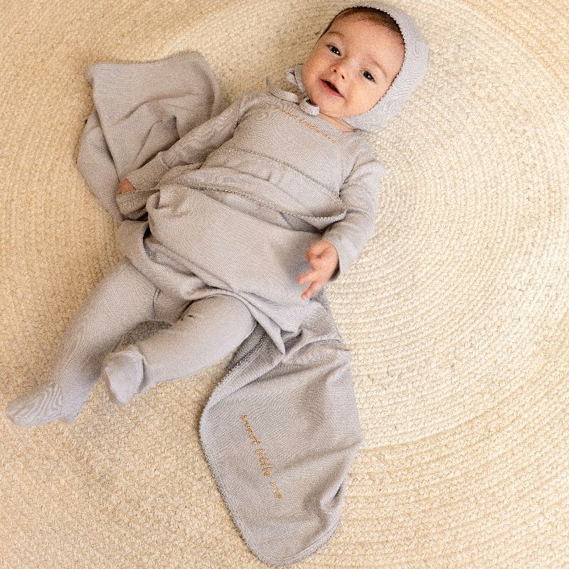 Sweet Little One Footie And Bonnet - Blue