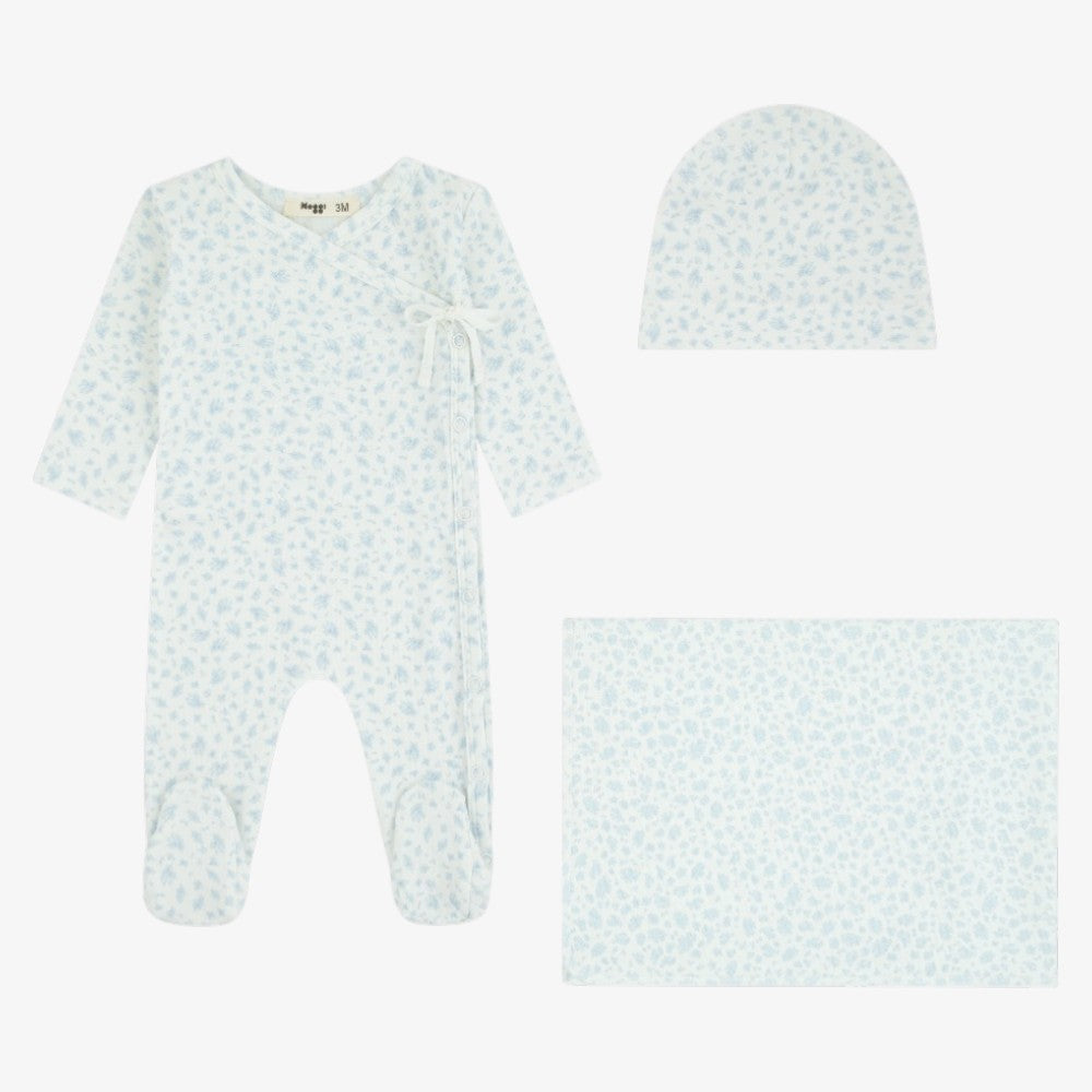 Floral Wrap Take Me Home Set - Blue