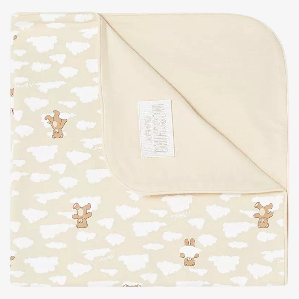 Bear Allover Print Blanket - Beige