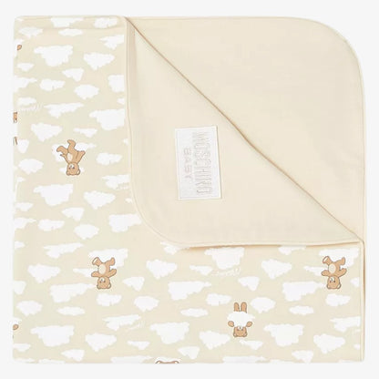 Bear Allover Print Blanket - Beige