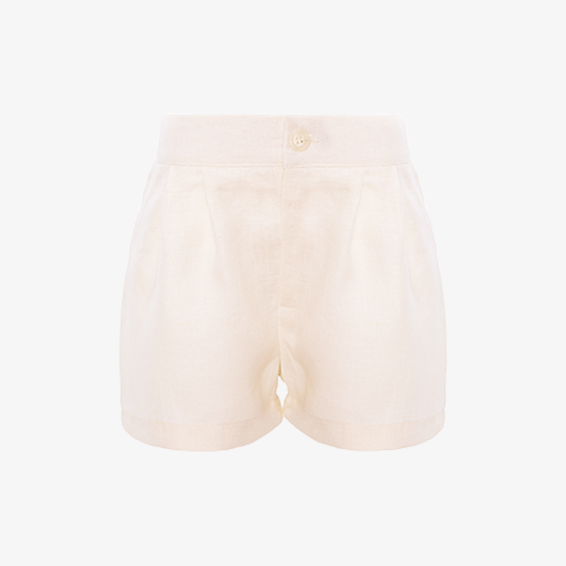 Embroidered Shirt And Shorts - Ivory