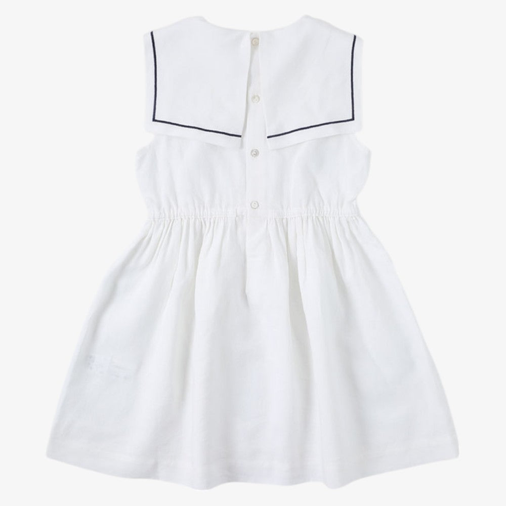 Marine Collar Dress - Ivory