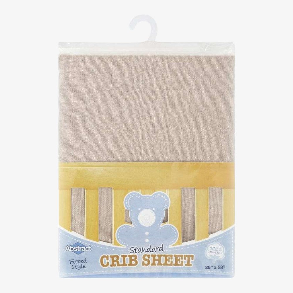 Abstract Standard Crib Sheet Solid Colors - Oat