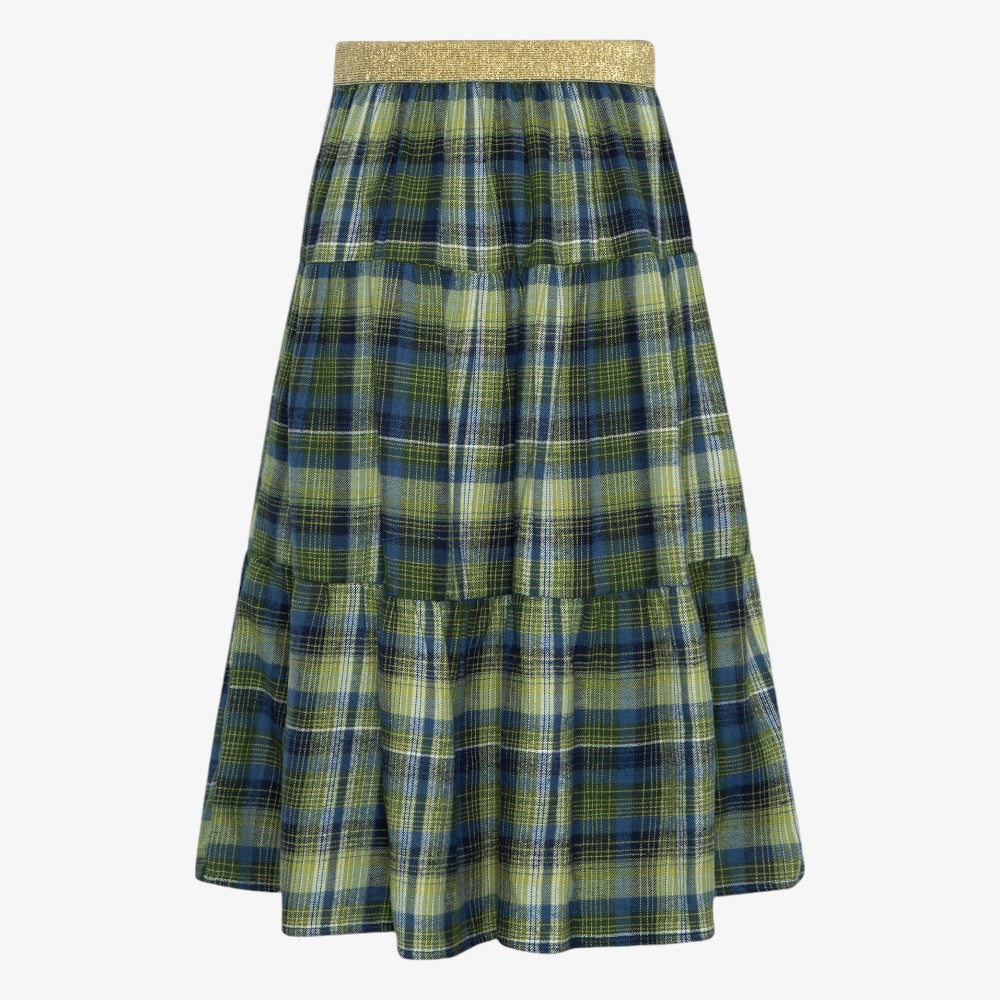 Nikki Check Skirt - Thyme