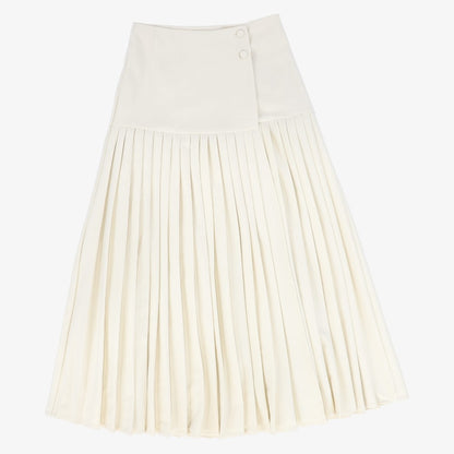 Accordion Pleat Skirt - Cream