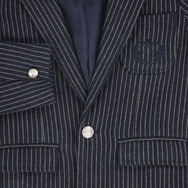 Textured Blazer - Navy