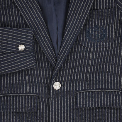 Textured Blazer - Navy