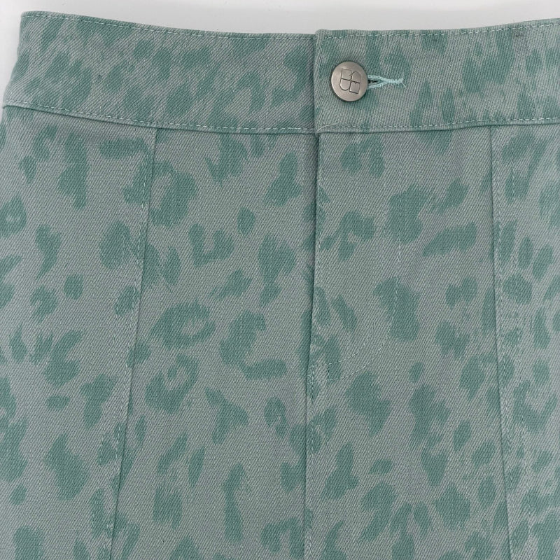 Leopard Skirt - Mint