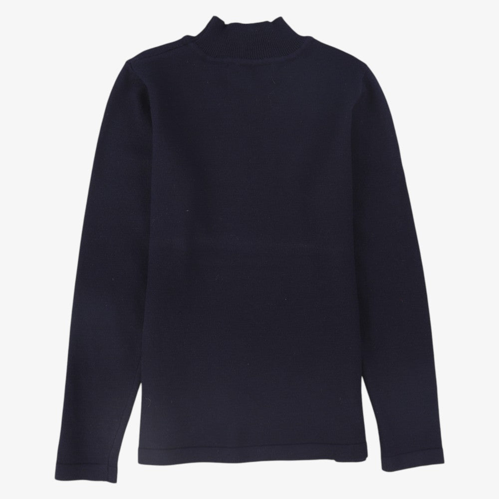 Fitted Turtleneck - Navy